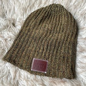 Love Your Melon Slouchy Olive Green Speckled Beanie